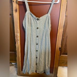 Women’s green polka dot wallflower mini dress